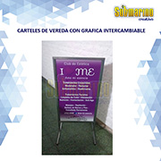 Cartel vereda intercambiable
